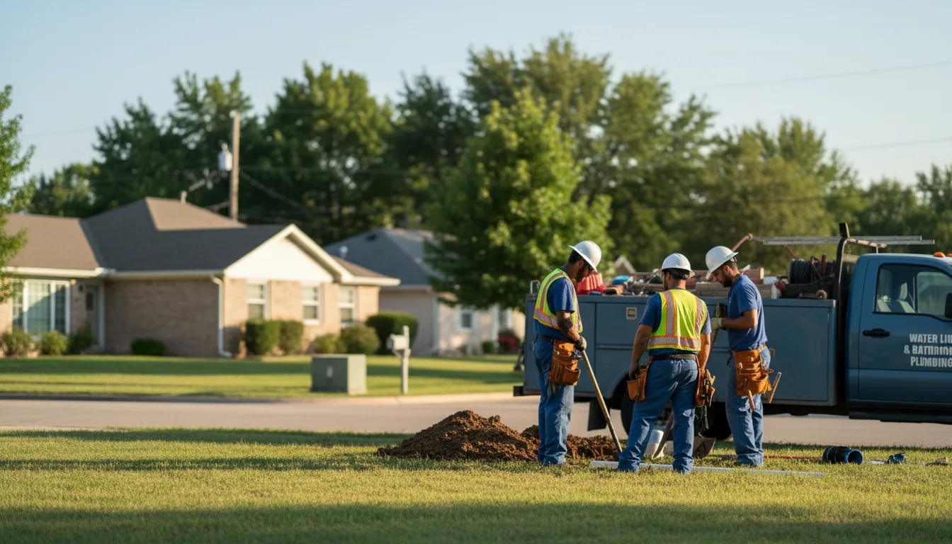 Residential water line and bathroom plumbing service in Akron, MI